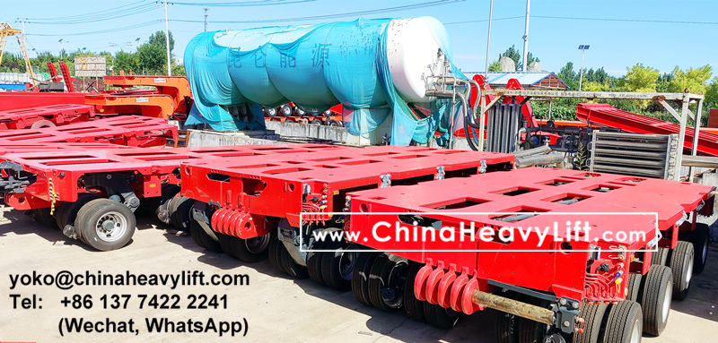 CHINA HEAVY LIFT manufacture modular trailer and 250 ton drop deck compatible Goldhofer multi axle trailer, www.chinaheavylift.com