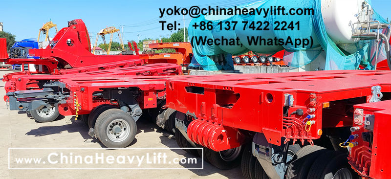 CHINA HEAVY LIFT manufacture modular trailer and 250 ton drop deck compatible Goldhofer multi axle trailer, www.chinaheavylift.com