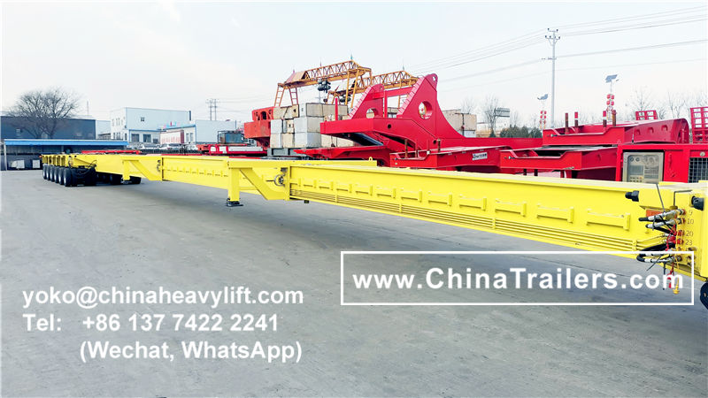 CHINA HEAVY LIFT manufacture Telescopic Beam Extendable Spacer for Hydraulic Modular Trailer, www.chinaheavylift.com